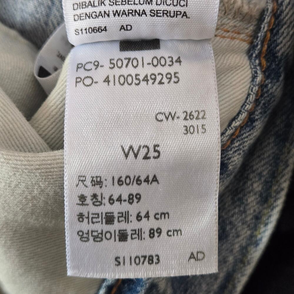 Levi's Vintage 1950's 701 Women's Jeans BIG E Stone Wash Size 25 NWT - Picture 11 of 13